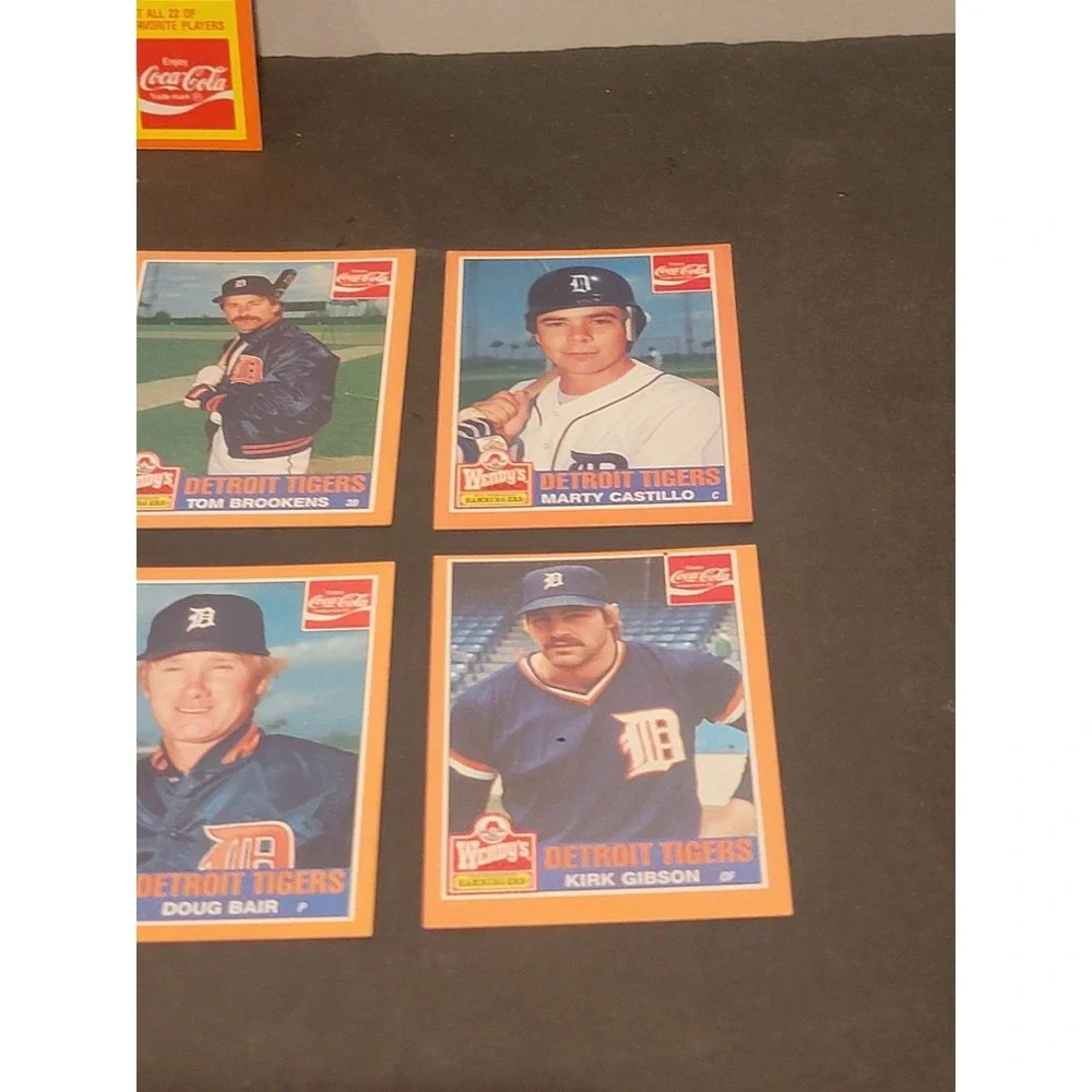 Vintage 1980s Topp's Wendy's Lot 9 Coca-Cola World Champs' 1984‎ Detroit Tigers